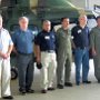 The boys in the old 75 Wksp Hangar during the Garrison visit