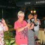 The girls taking pix of the boys at the Bistro